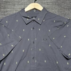 O'Neil Shirt Men's L Gray Short Sleeve Button Up SP2104106
